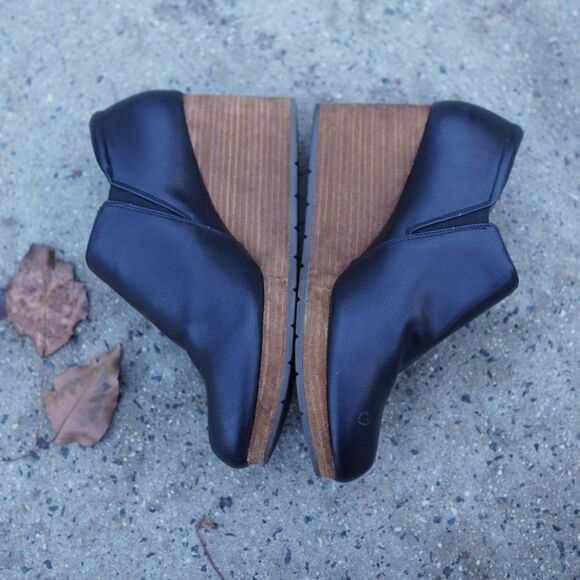 Dr. Scholl’s Harlie Black Wedge Ankle Booties Women’s 11M Side Zip Comfort - Picture 5 of 12